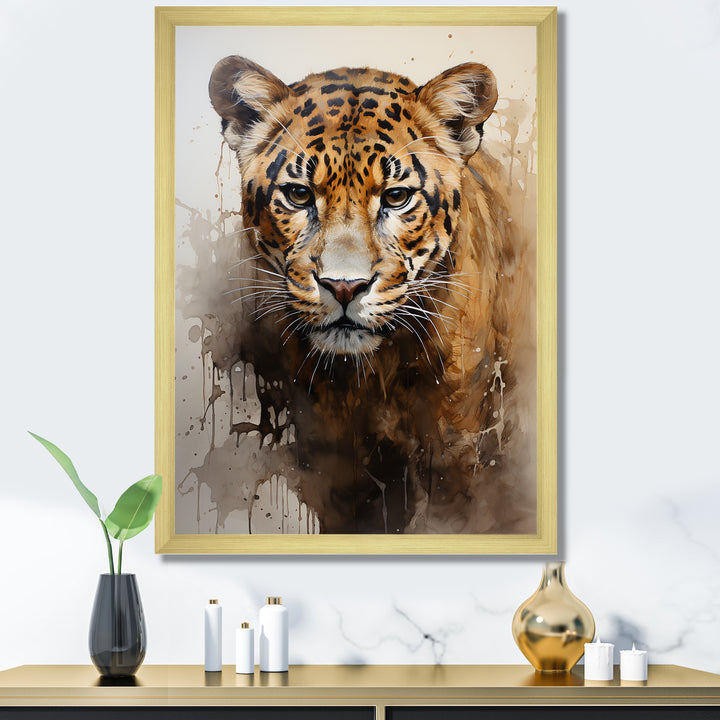Classic Jaguar Majesty Portrait - Leopard Bedroom Wall Art
