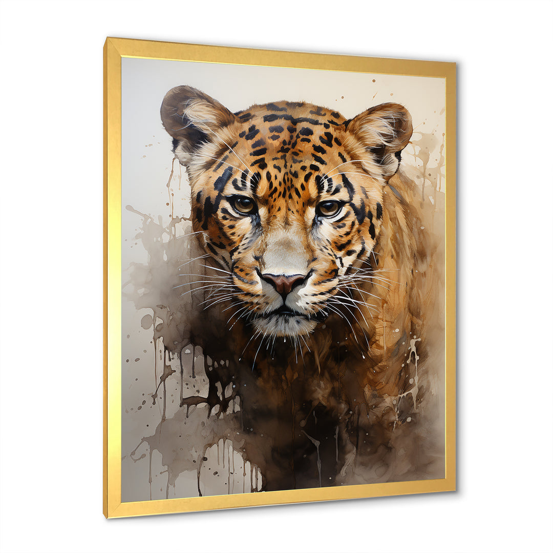 Classic Jaguar Majesty Portrait - Leopard Bedroom Wall Art