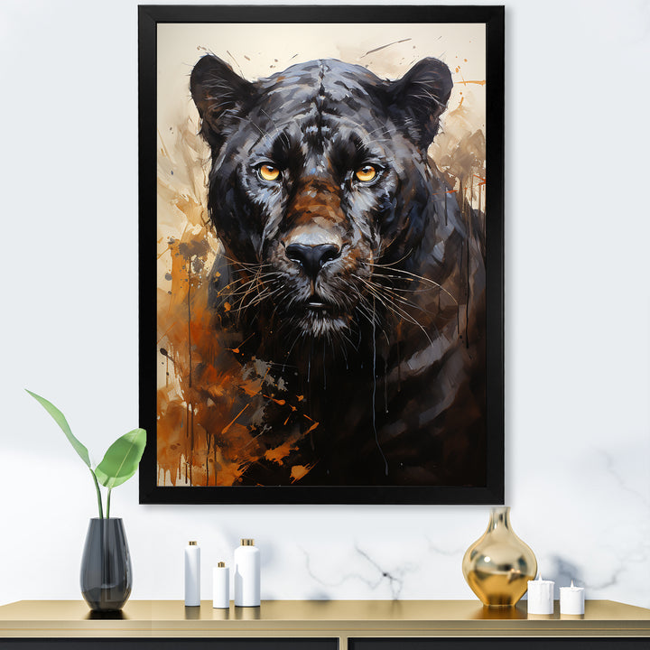 Classic Panther Graceful Night Hunter Portrait - Panther Canvas Wall Art