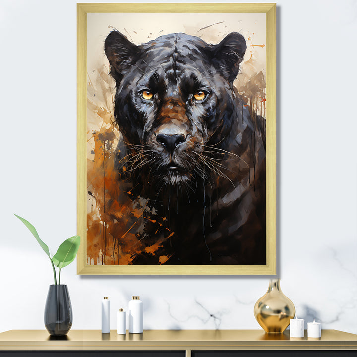 Classic Panther Graceful Night Hunter Portrait - Panther Canvas Wall Art
