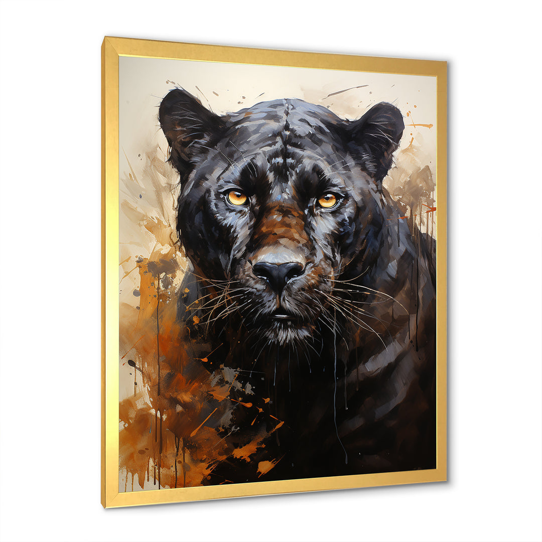Classic Panther Graceful Night Hunter Portrait - Panther Canvas Wall Art