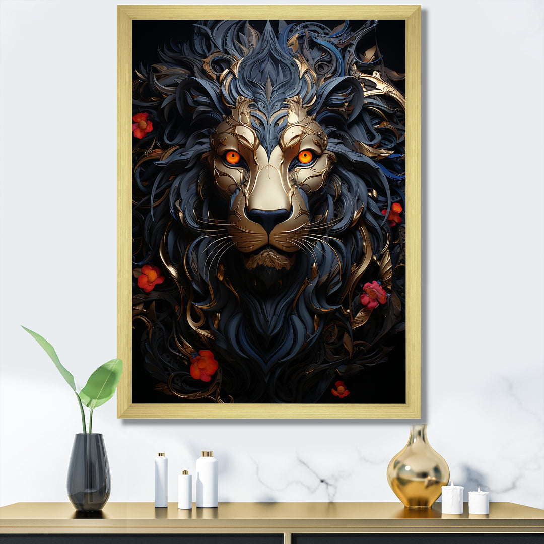 Golden Panther Majesty - Black Panther Wall Art