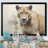 Minimalism Panther Wild Elegance - Panther Framed Canvas Art