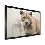 Minimalism Panther Wild Elegance - Panther Framed Canvas Art