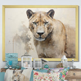 Minimalism Panther Wild Elegance - Panther Framed Canvas Art