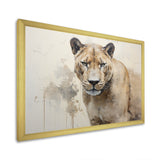 Minimalism Panther Wild Elegance - Panther Framed Canvas Art