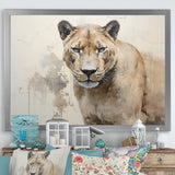 Minimalism Panther Wild Elegance - Panther Framed Canvas Art