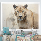 Minimalism Panther Wild Elegance - Panther Framed Canvas Art