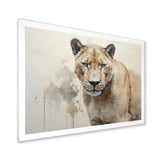 Minimalism Panther Wild Elegance - Panther Framed Canvas Art