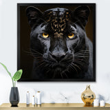 Monochrome Panther Vigil - Panther Bedroom Wall Art