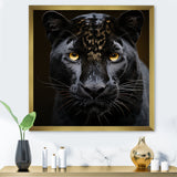 Monochrome Panther Vigil - Panther Bedroom Wall Art