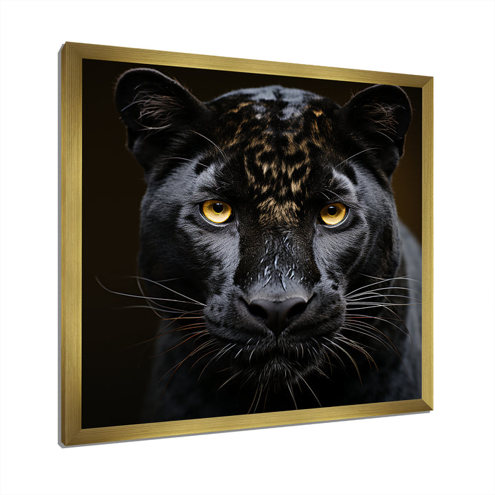 Monochrome Panther Vigil - Panther Bedroom Wall Art