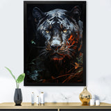 Moonlit Panther Tranquility - Panther Canvas Wall Art