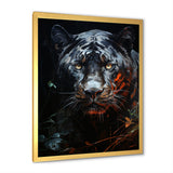 Moonlit Panther Tranquility - Panther Canvas Wall Art