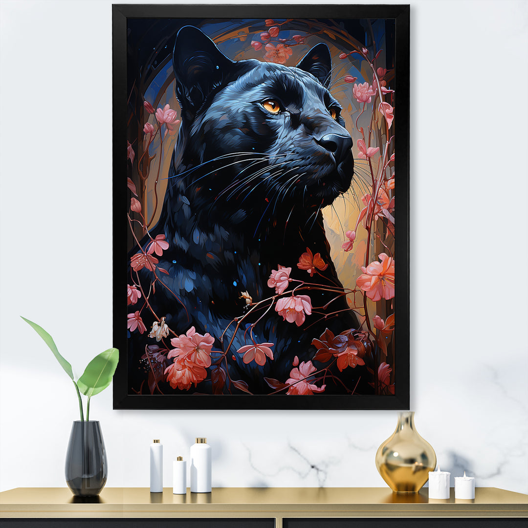 Noir Panther Hunt Tranquility - Panther Wall Decor