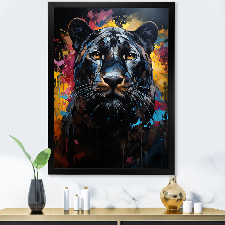 Pop Art Portrait Of A Panther - Panther Wall Art Prints