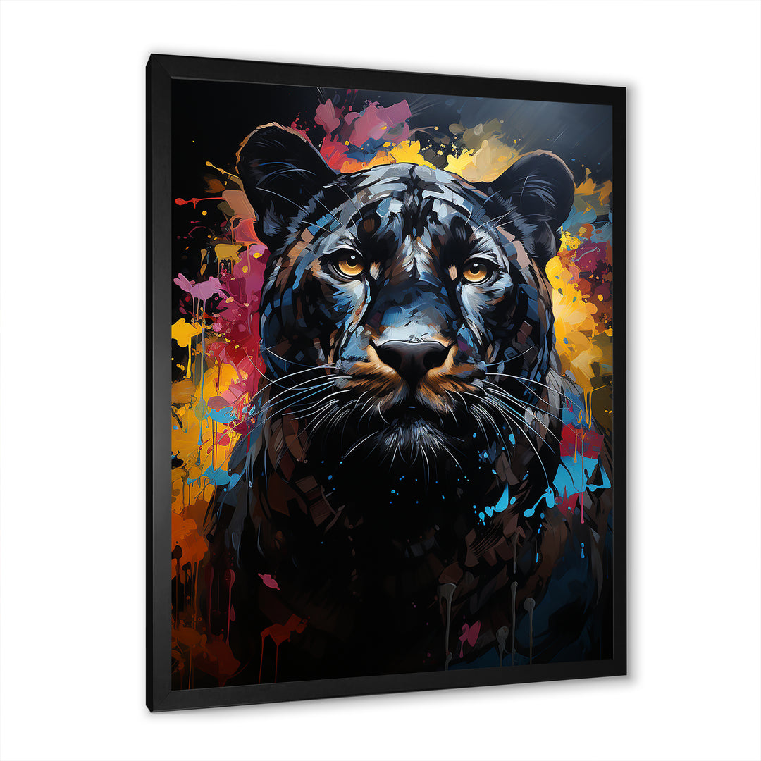 Pop Art Portrait Of A Panther - Panther Wall Art Prints