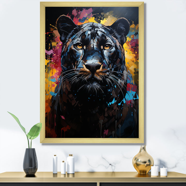 Pop Art Portrait Of A Panther - Panther Wall Art Prints