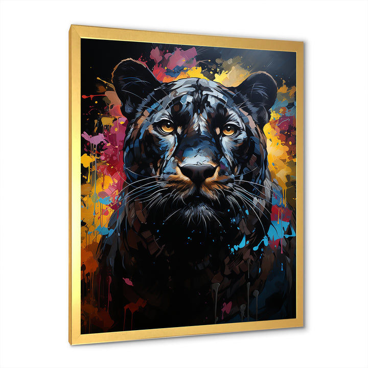Pop Art Portrait Of A Panther - Panther Wall Art Prints