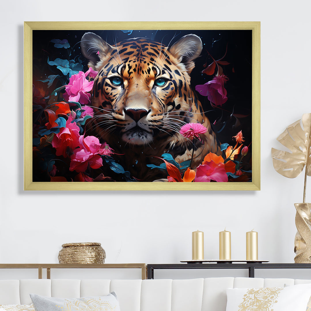 Romantic Jaguar Enigma - Beige Leopard Wall Art