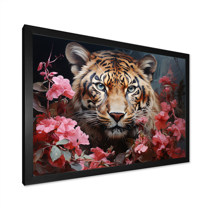 Romantic Tiger Enigma - Beige Tiger Wall Art