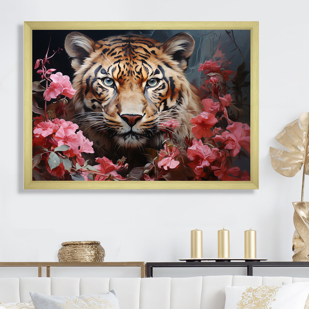 Romantic Tiger Enigma - Beige Tiger Wall Art