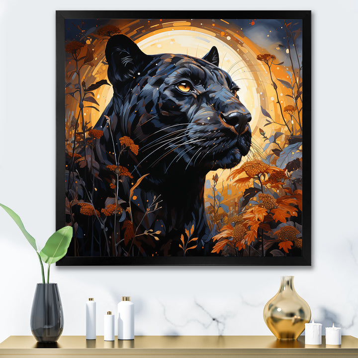 Moonlight Majestic Black Panther - Panther Bedroom Wall Art