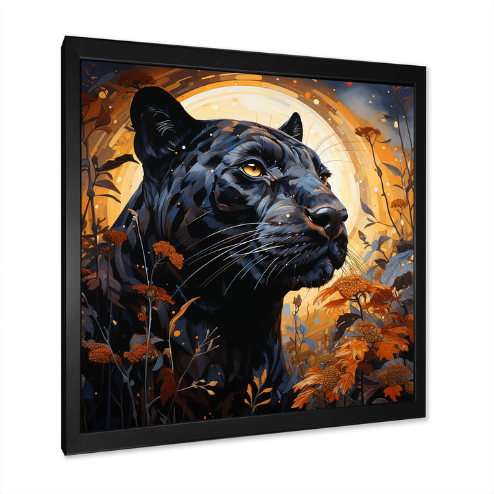 Moonlight Majestic Black Panther - Panther Bedroom Wall Art