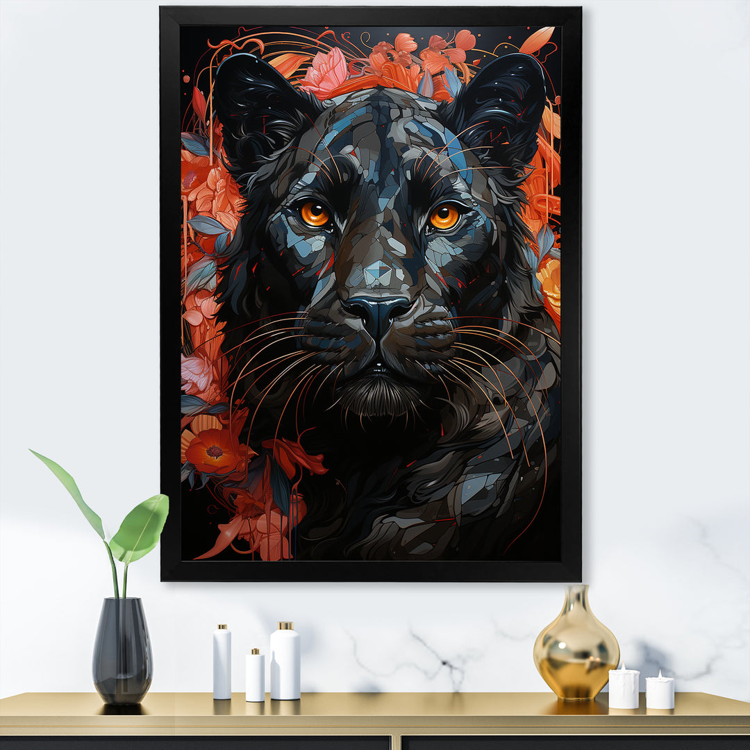 Graffiti Urban Panther Presence - Panther Canvas Wall Art