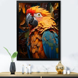 Yellow Parrots Golden Conversations - Parrot Bedroom Wall Art
