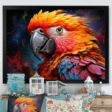 Yellow And Orange Vibrant Parrot Paradox - Parrot Wall Decor