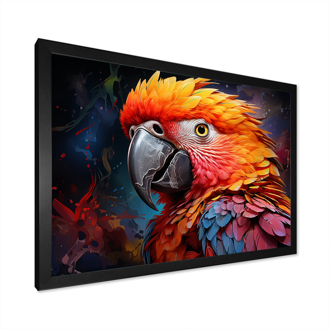 Yellow And Orange Vibrant Parrot Paradox - Parrot Wall Decor