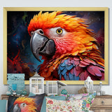 Yellow And Orange Vibrant Parrot Paradox - Parrot Wall Decor