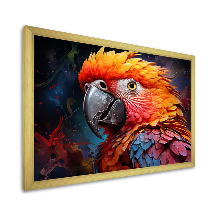 Yellow And Orange Vibrant Parrot Paradox - Parrot Wall Decor