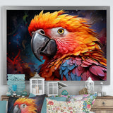 Yellow And Orange Vibrant Parrot Paradox - Parrot Wall Decor