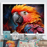 Yellow And Orange Vibrant Parrot Paradox - Parrot Wall Decor