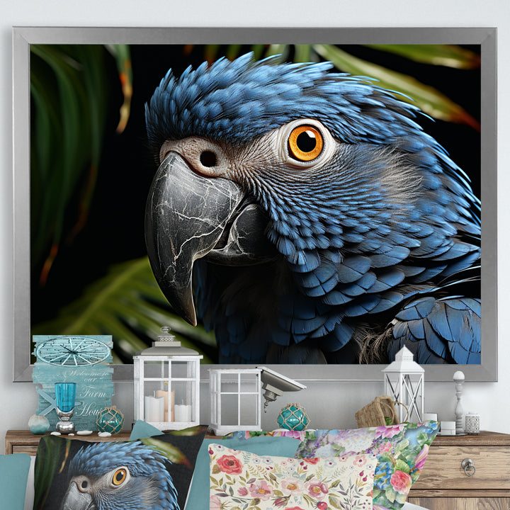 Parrots Sapphire Skies Tropical Forest - Blue Parrot Wall Art