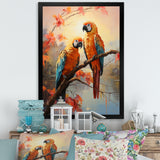 Parrots Sunset Serenade - Parrot Wall Decor