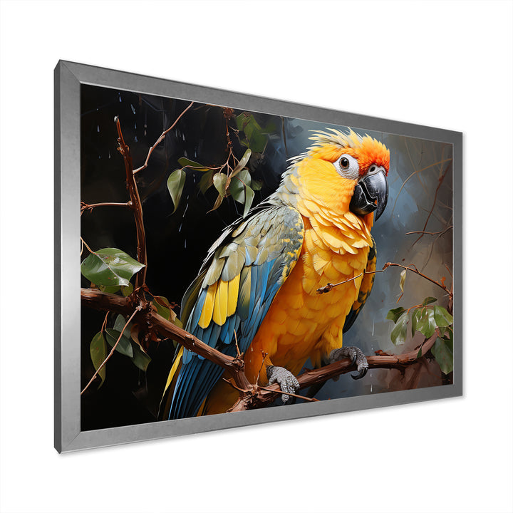 Parrot Tropical Harmony - Yellow Parrot Wall Art