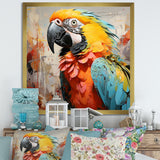Yellow Parrot Tropical Tempest - Parrot Canvas Wall Art