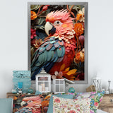 Parrot S Feathers Of The Tropics - Parrot Large Canvas Wall Art