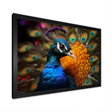Majestic Colorful Peacocks Harmony - Blue Peacock Wall Art