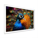Majestic Colorful Peacocks Harmony - Blue Peacock Wall Art