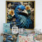 Majestic Flowerful Peacocks Harmony - Blue Peacock Wall Art