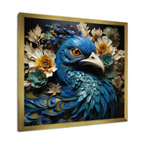 Majestic Flowerful Peacocks Harmony - Blue Peacock Wall Art