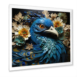 Majestic Flowerful Peacocks Harmony - Blue Peacock Wall Art