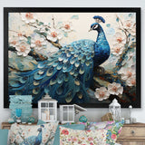 Flower Peacock S Vibrant Display I - Animals Canvas Wall Art