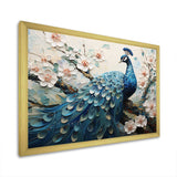 Flower Peacock S Vibrant Display I - Animals Canvas Wall Art