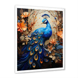 Majestic Blooming Plumage Peacock - Peacock Living Room Wall Art