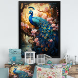 Fantasy Peacock In Enchanted Blooms - Peacock Canvas Wall Art